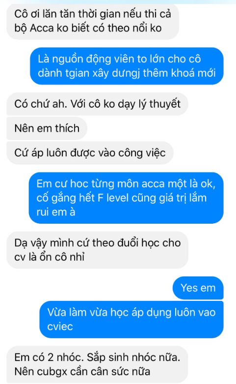 Cảm nhận của Học viên Mẹ bỉm sữa – ảnh chụp gốc