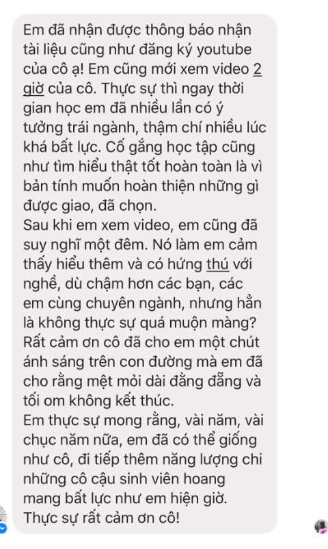 Cảm nhận của Học viên xem video 2 giờ – ảnh chụp gốc