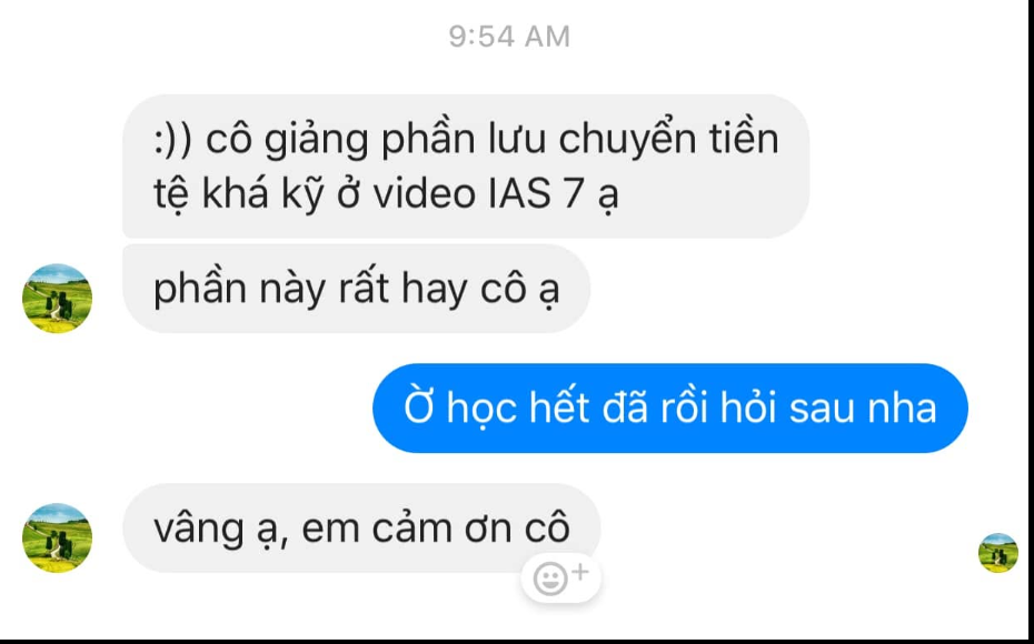 Cảm nhận của Học viên IFRS – ảnh chụp gốc
