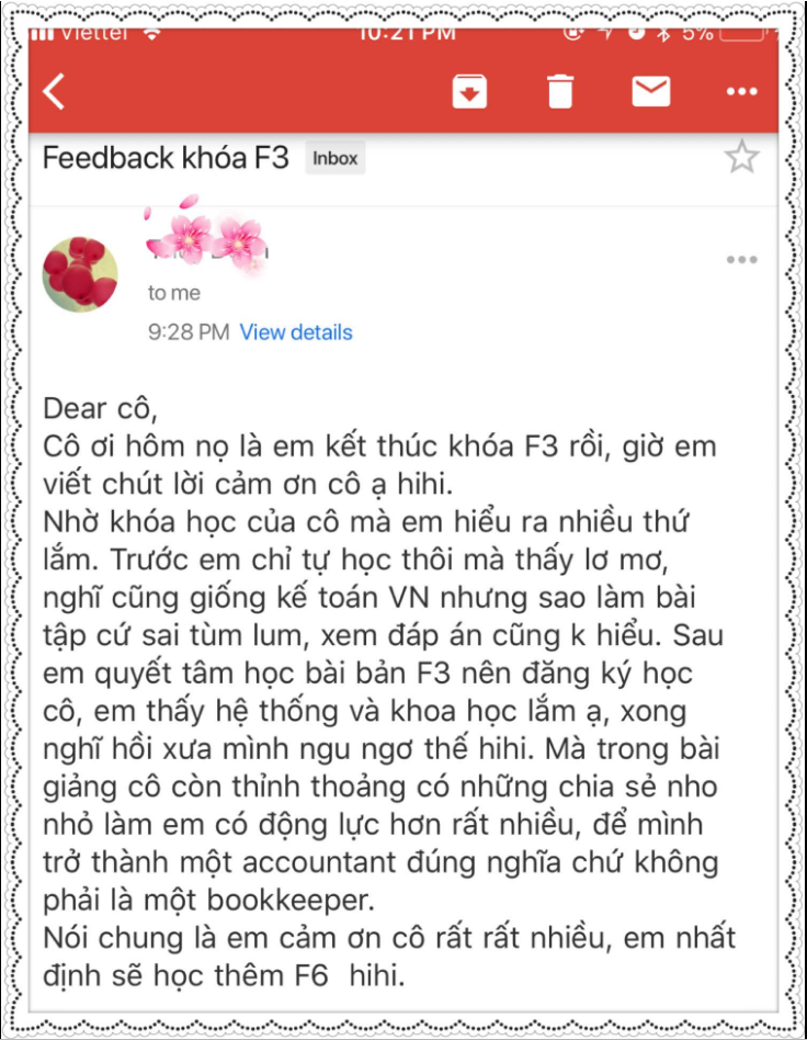 Cảm nhận của Học viên khóa F3 – ảnh chụp gốc