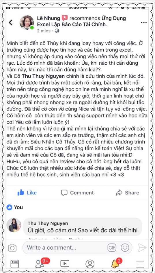 Cảm nhận của Lê Nhung – ảnh chụp gốc